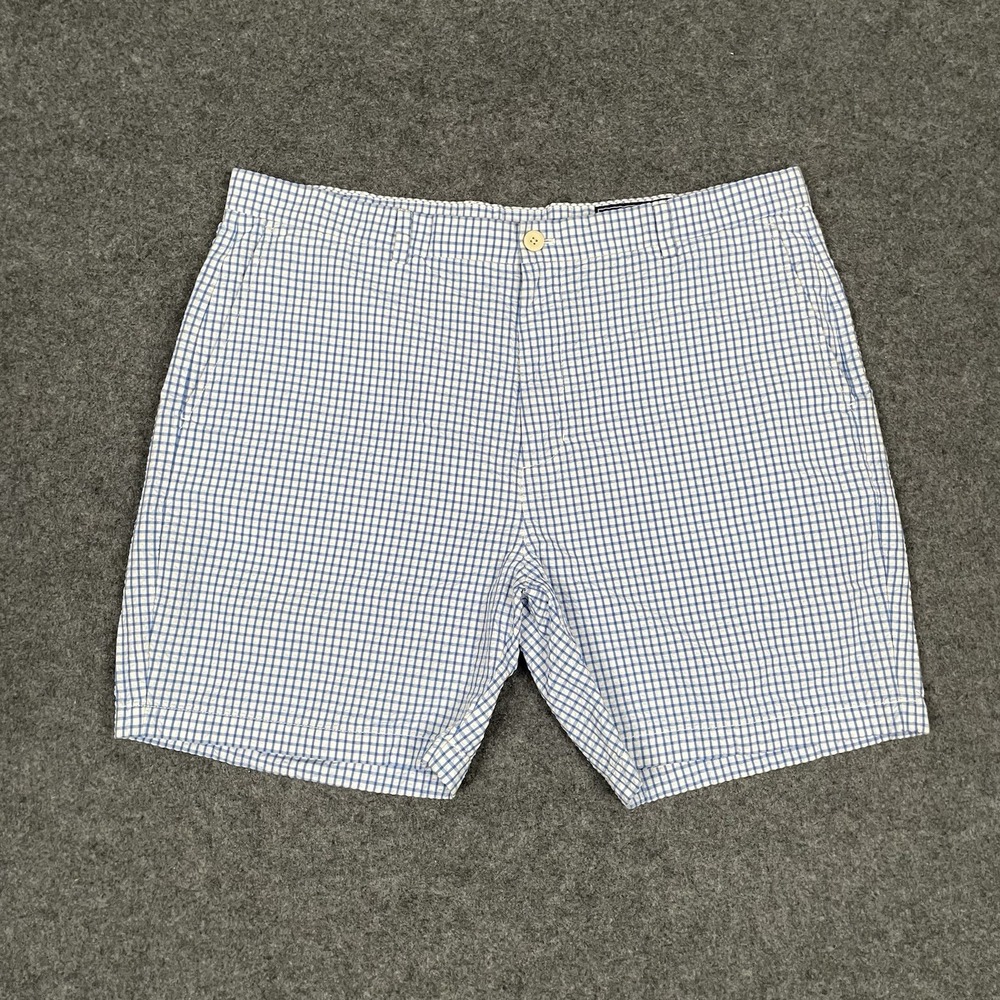 Vineyard Vines Breaker Shorts Mens 38 Blue White Seersucker Chino Casual